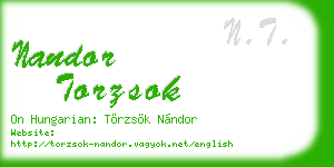 nandor torzsok business card